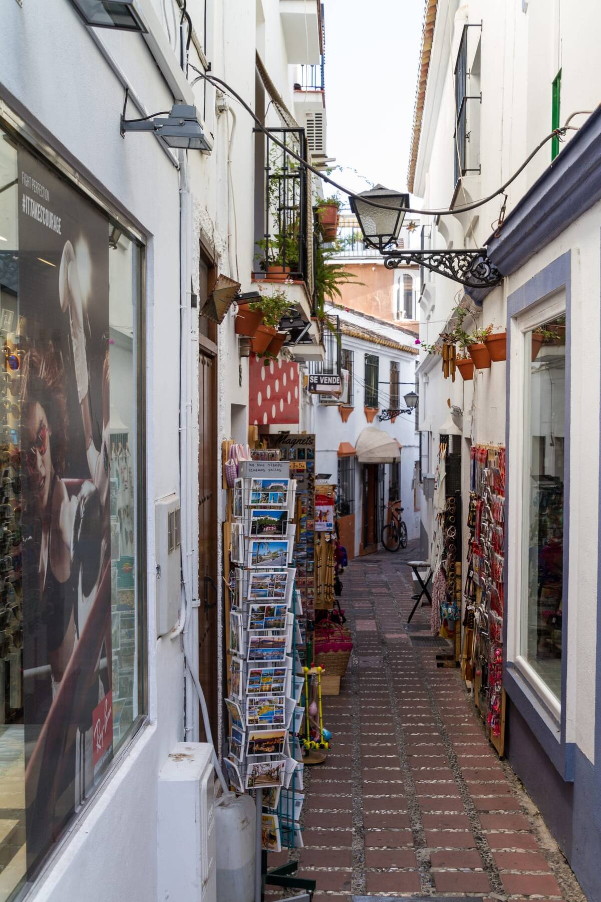 A narrow street in Marbella's old town