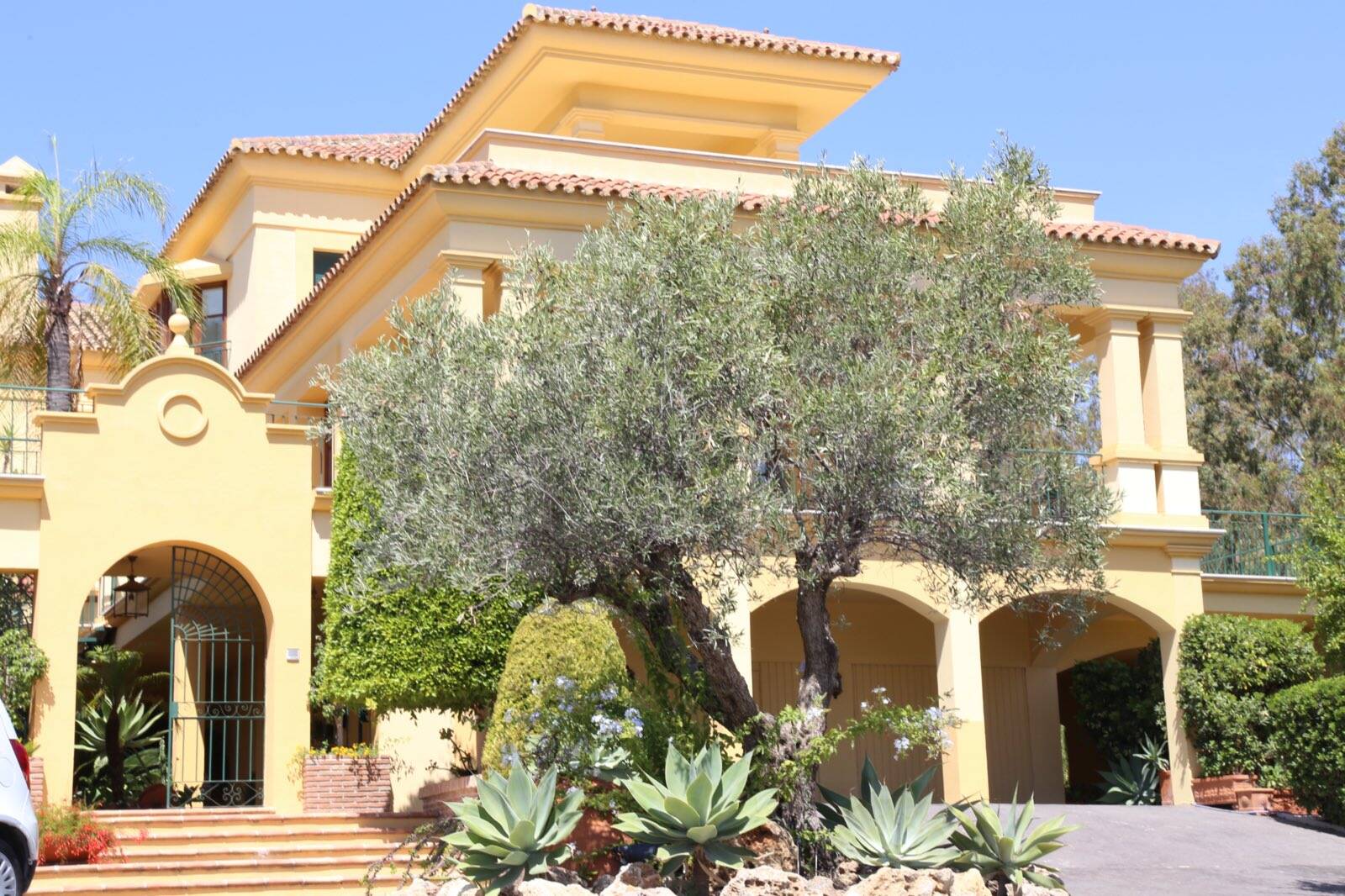 A villa facade in Marbella