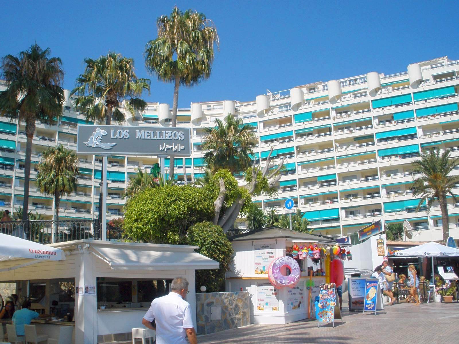 The Paseo Marítimo, Marbella's seafront promenade, in April