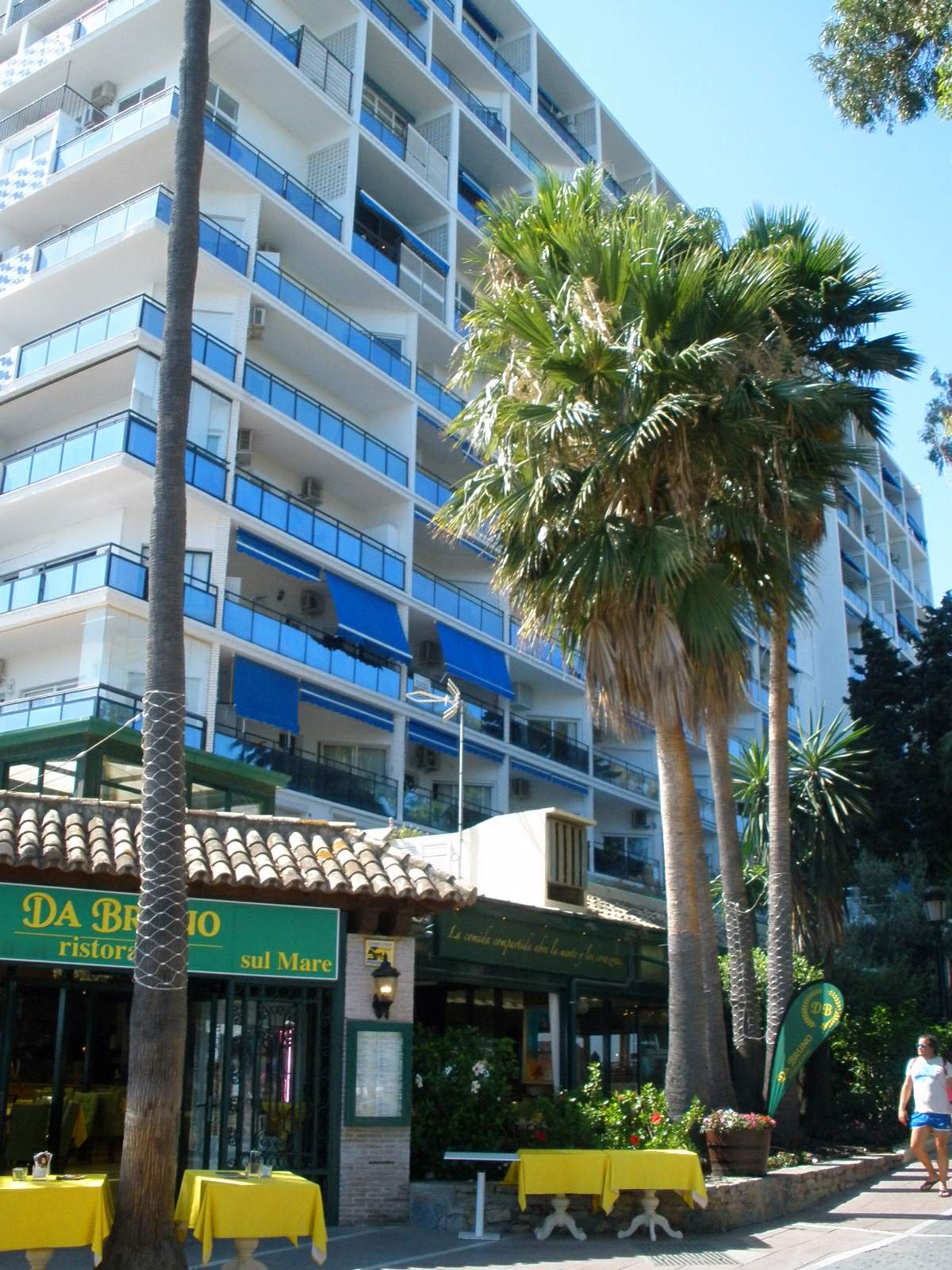 The Paseo Marítimo, Marbella's seafront promenade, in December
