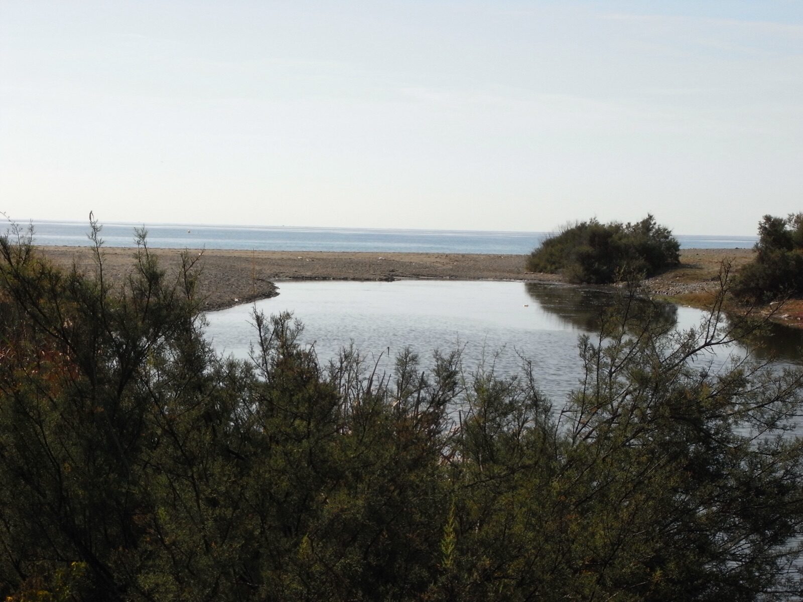 Mouth of the Río Guadalmina meeting the Mediterranean, Guadalmina